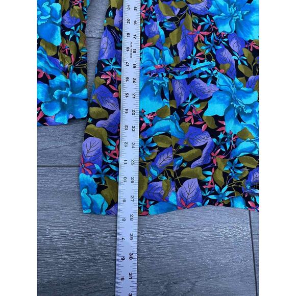 Norton McNaughton Hawaiian Classic Long Sleeve Floral Shirt Size 10 A000287 - Picture 6 of 10